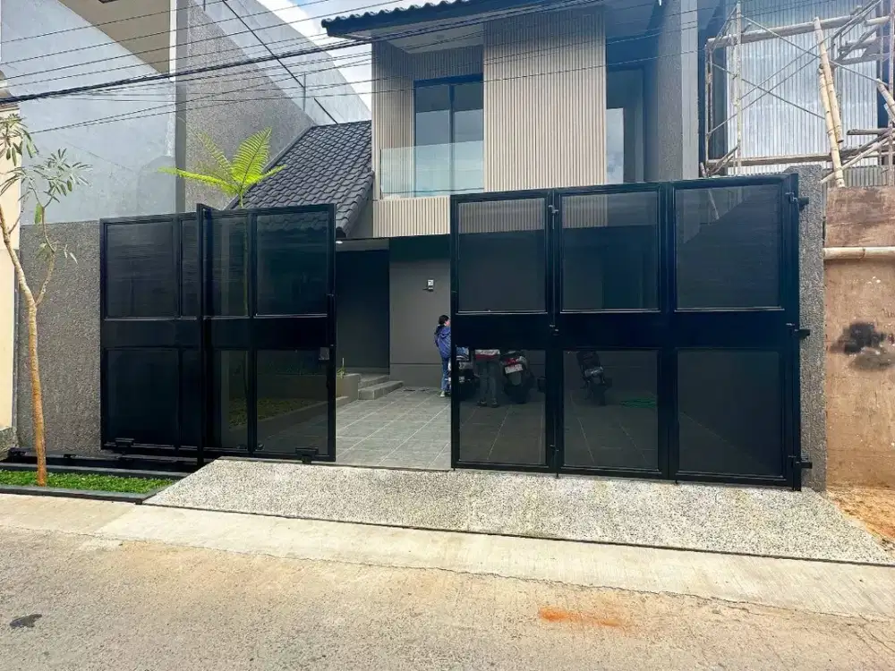 RUMAH MODERN SIAP HUNI DI PONDOK GEDE BEKASI, DEKAT STASIUN LRT CIKUNIR