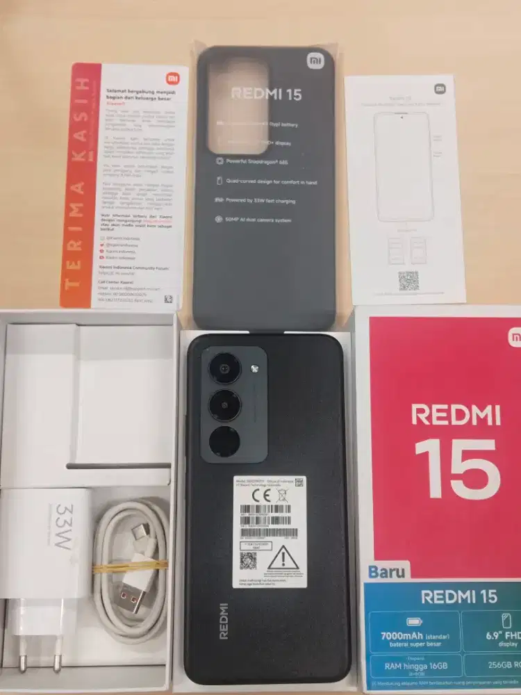 Redmi 15 ram 8/256 fullset ori no minus