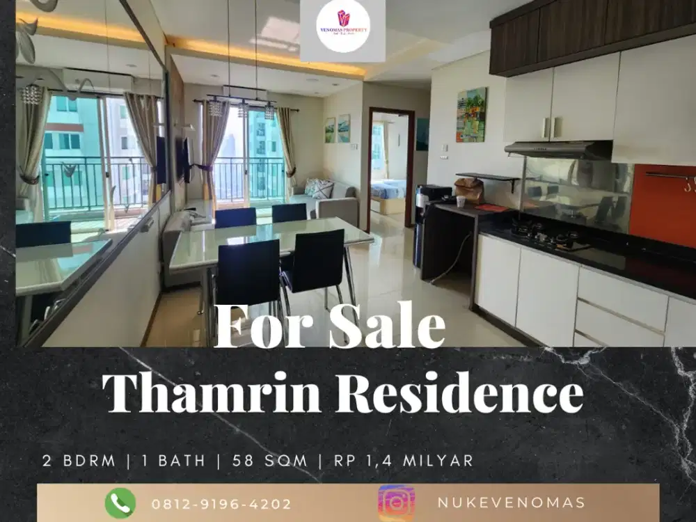 Dijual Apartement Thamrin Residence 2BR Full Furnished View Timur