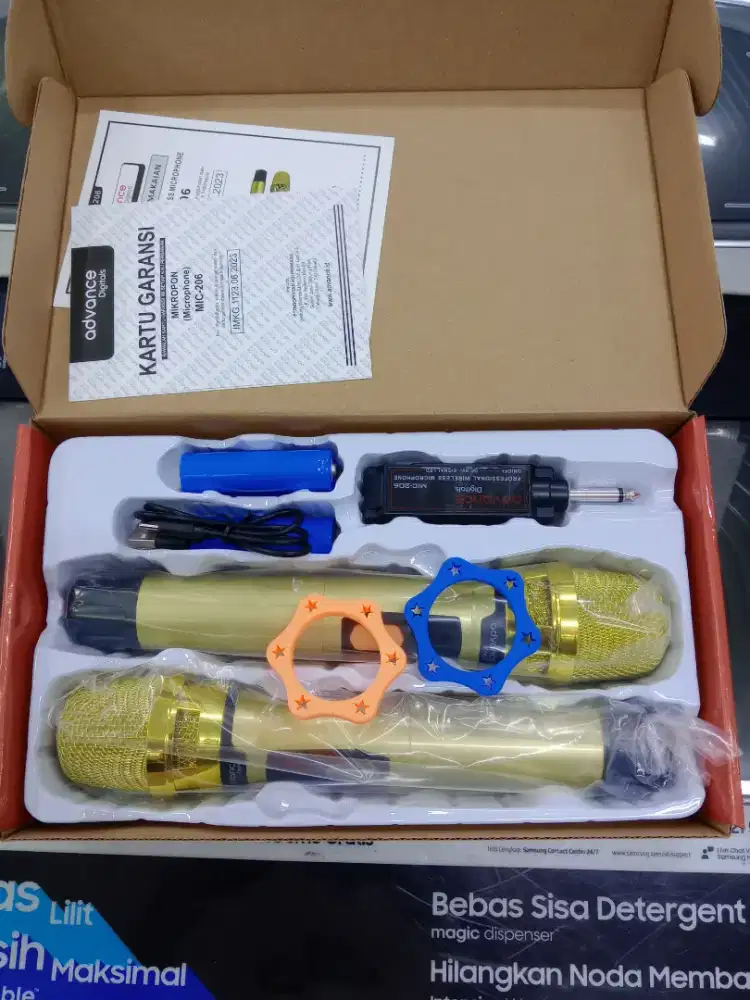 Advance Digitals MIC-206 Microphone Wireless Profesi Double Microphone