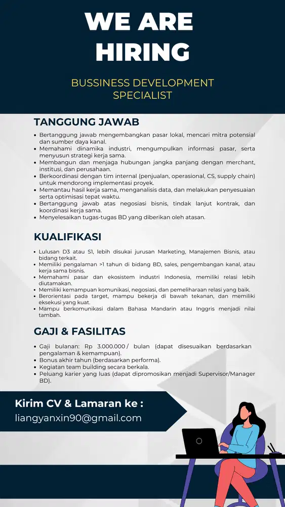 WE ARE HIRING (LOWONGAN PEKERJAAN)