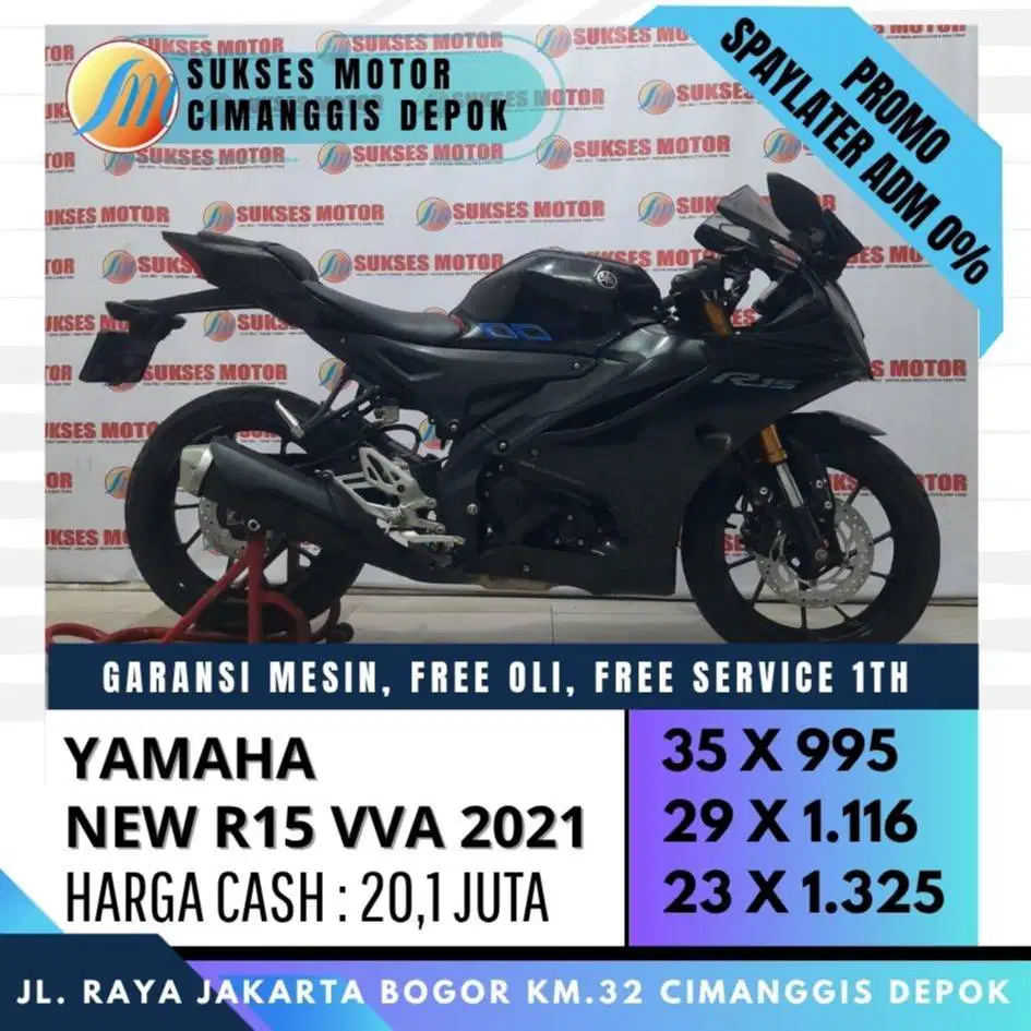NEW R15 VVA 2021 MULUS CASH KREDIT CICILAN RINGAN [SUKSES MOTOR]