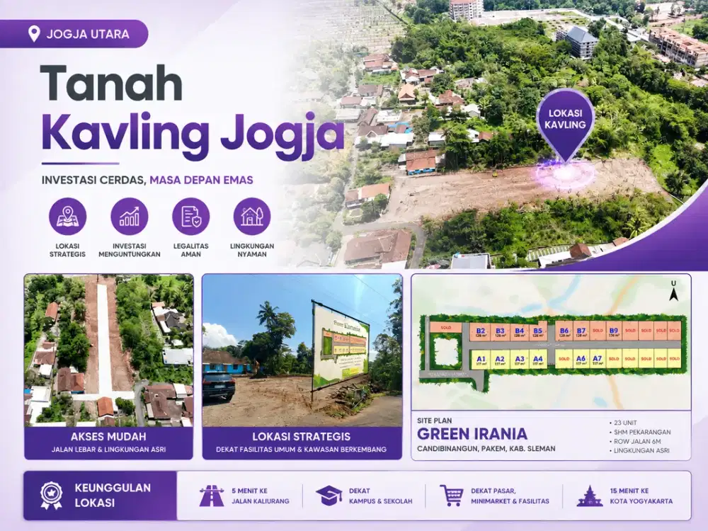 Murah Tanah Jogja Harga 200 jutaan Dekat Jalan Kaliurang