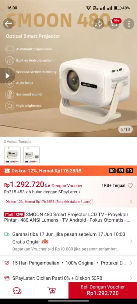 proyektor smoon 480 mantap