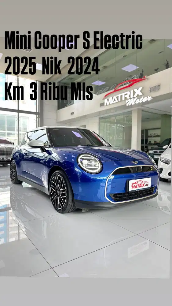 Mini Cooper S electric 2025 Nik24 Blue on white Siap pakai