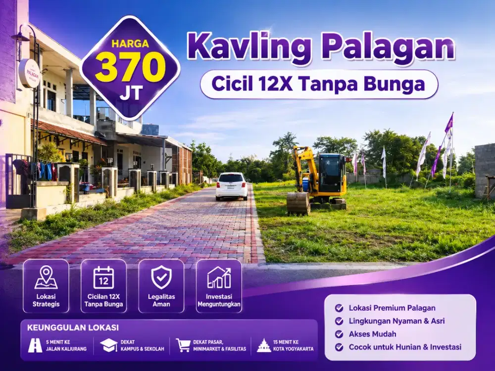 Di Jogja Tanah 300 Juraan Area Palagan Sleman