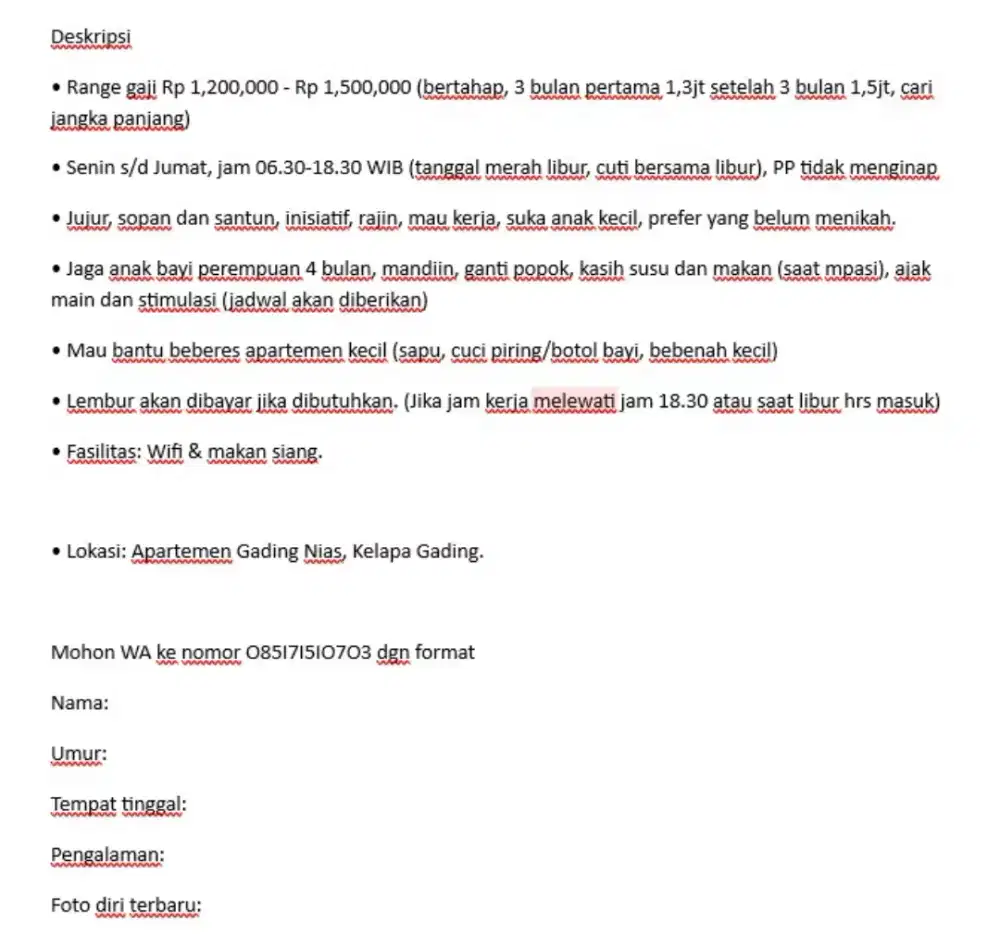 LOWKER BABYSITTER MOMONG ANAK PULANG PERGI