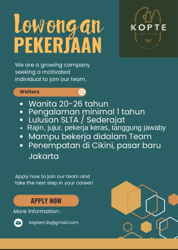 LOWONGAN KOPTE Cikini