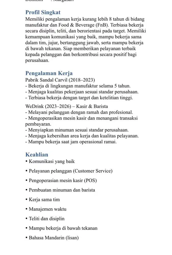 Lagi Cari lowongan kerja