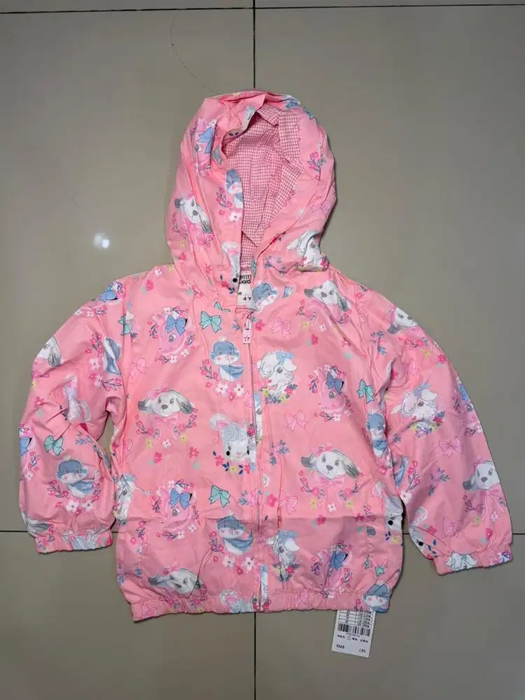 Baju Jaket Anak Perempuan Parasut Outer Girl Pink Animal