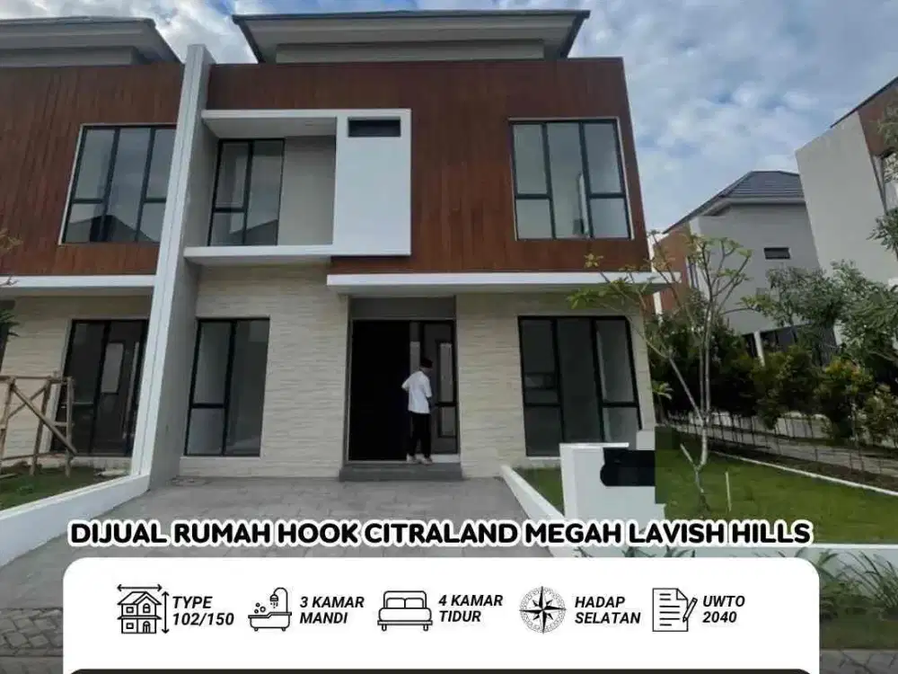 Dijual Rumah Hook Citraland Megah Cluster Lavish