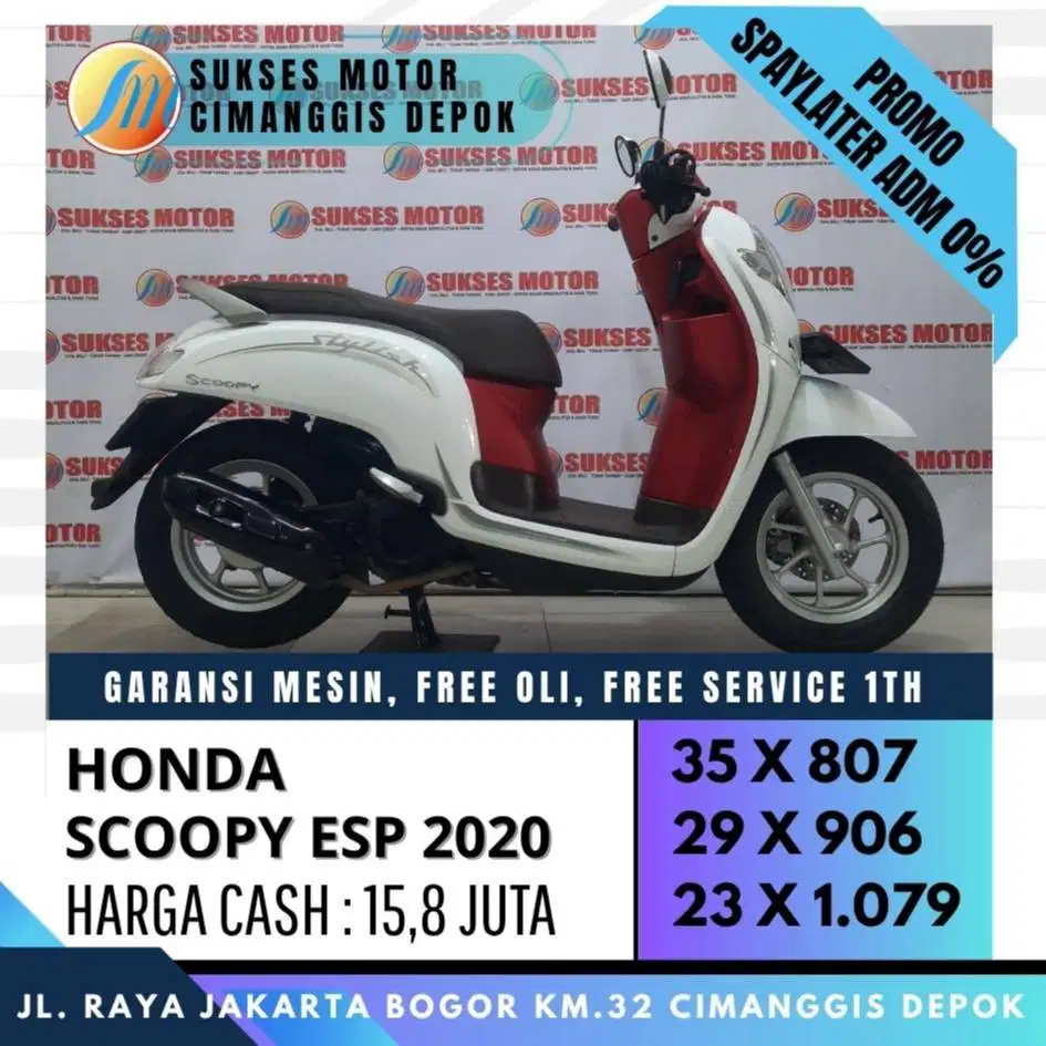 HONDA SCOOPY ESP 2020 CASH KREDIT CICILAN RINGAN UNIT BERGARANSI