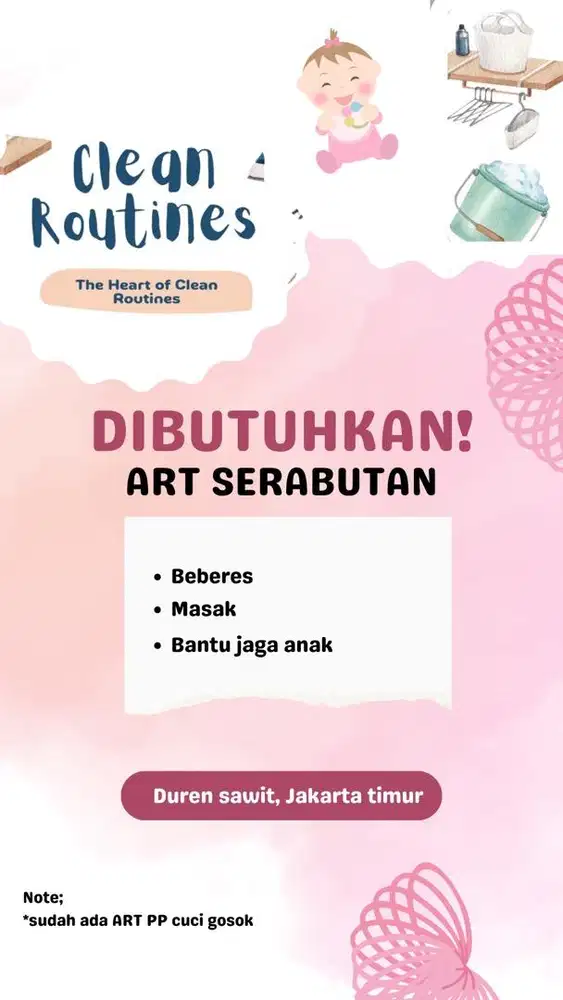DIBUTUHKAN SEGERA ART SERABUTAN
