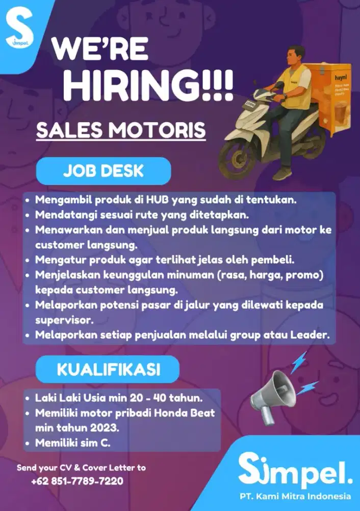 Lowongan Kerja Sales Motoris Herbatama