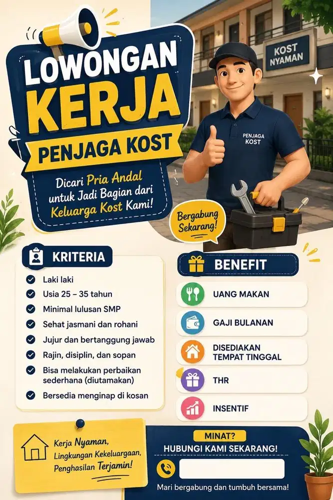 Lowongan Kerja Penjaga Kost