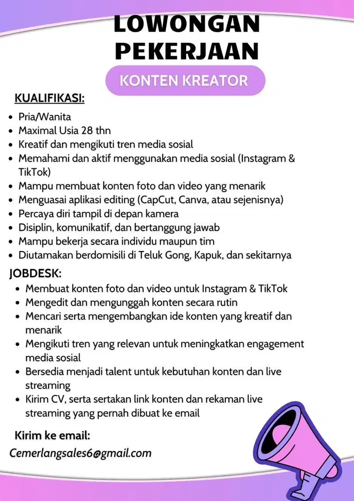 Junior konten kreator