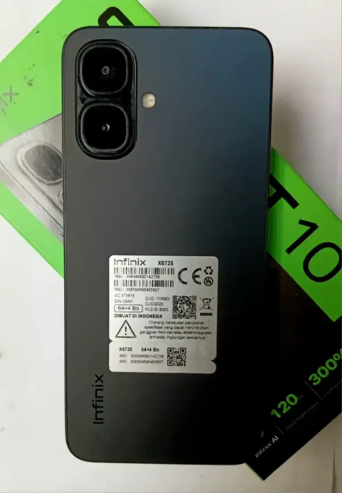 Infinix Smart 10 Ram 4+4/64 Fullset