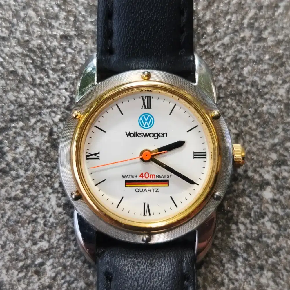 jam tangan vintage volkswagen VW german flag rare women watch used