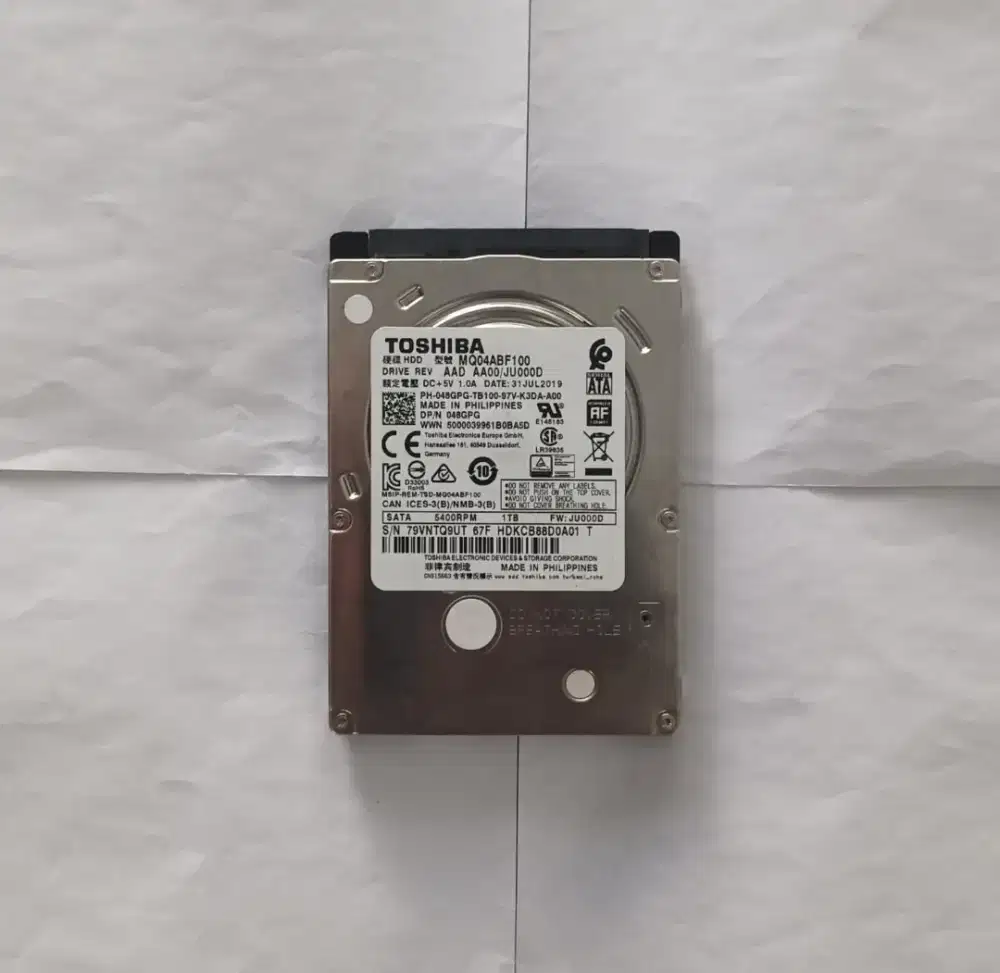 HARDDISK LAPTOP 2.5 WD Toshiba 1TB SENTINEL HEALTH 100%