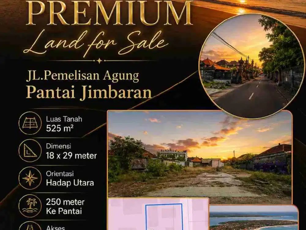 Tanah Premium 200 meter ke Pantai Jimbaran