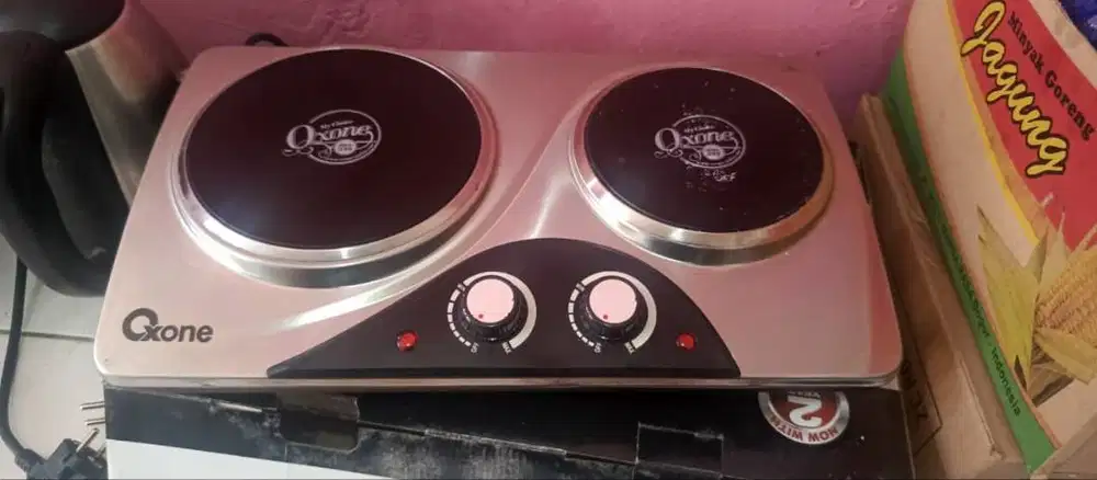Kompor Listrik 2 Tungku 800W + 600W Siap Pakai