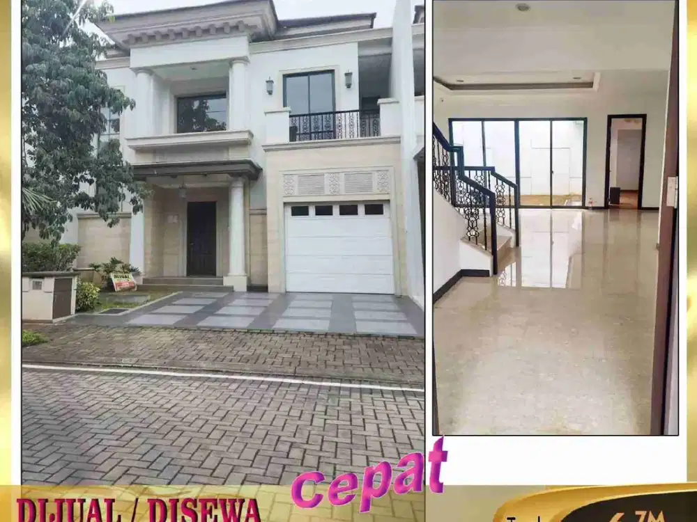 DIJUAL/DISEWA RUMAH MEWAH 2 LANTAI JADEITE RESIDENCE PAGEDANGAN TANGERANG BANTEN