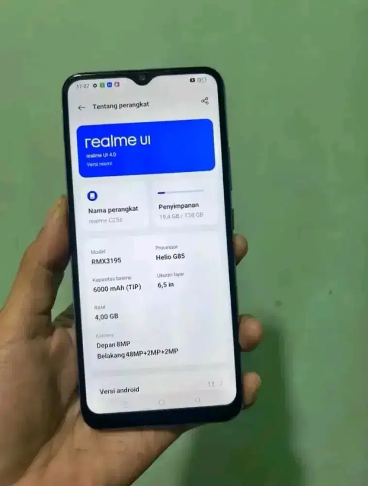 Realme c25s ram 4/128 GB hp+casan
