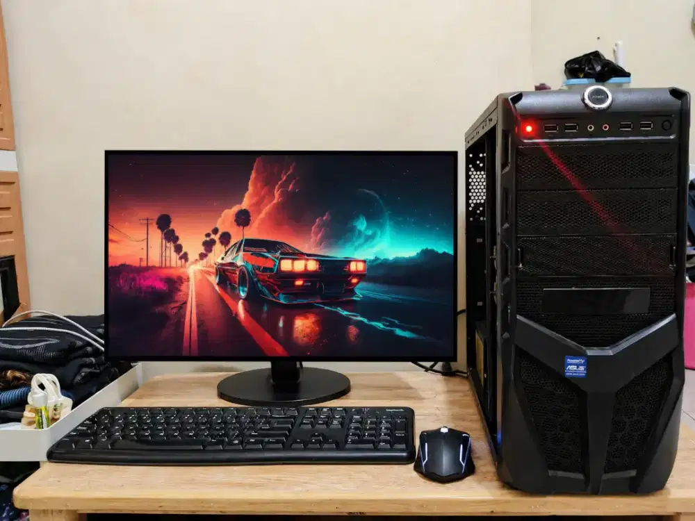 PC GAMING FULSET + LCD + RAM 8 GB + VGA 1 GB + HD 500 GB + GAMES APP