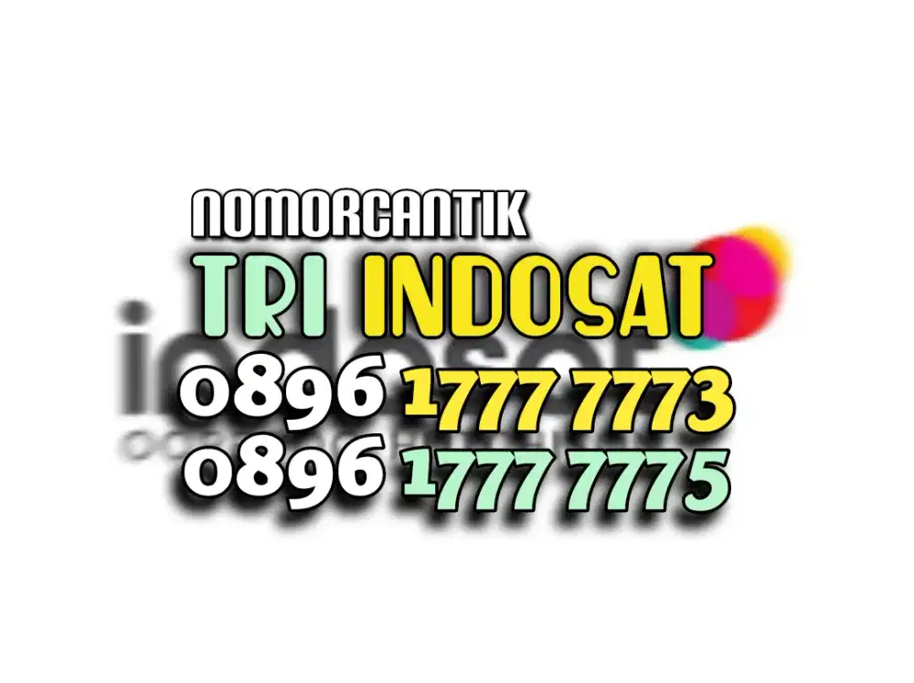 (bisa COD) Nomor CANTIK kartu TRI INDOSAT HEKSA 777 777
