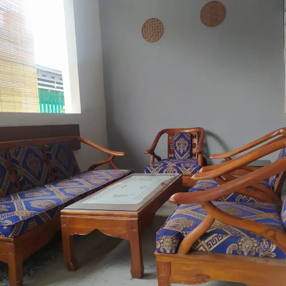 Kursi kayu jati motif hong