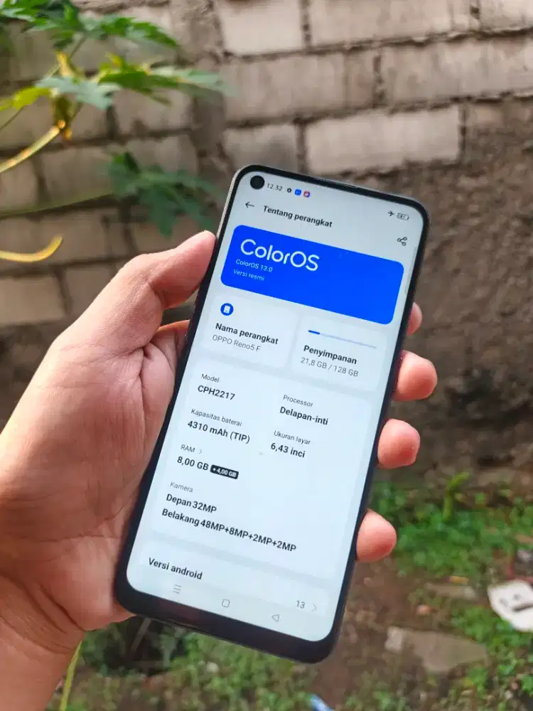 OPPO RENO 5F RAM 8+8/128
