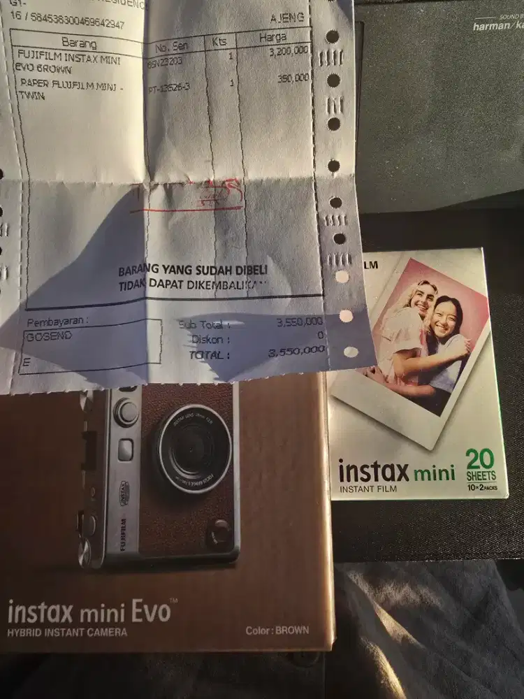 Fujifilm Instax Mini Evo Brown. New (belum pernah pakai)