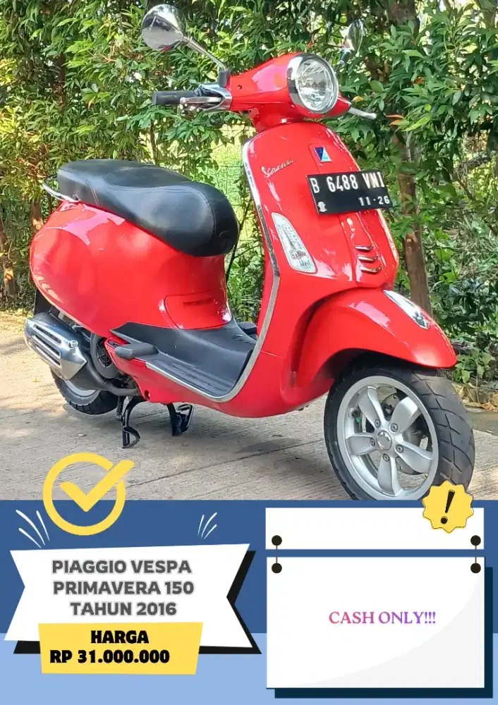 Vespa Primavera 150 Tahun 2016 KM 14RB!!