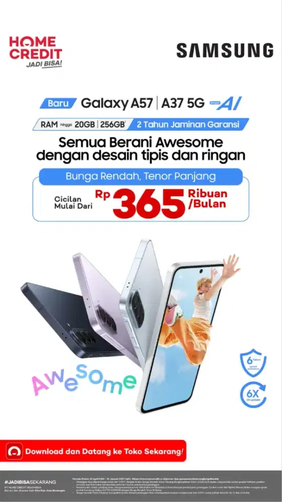 Kredit Samsung Galaxy A57 Tanpa Kartu Kredit