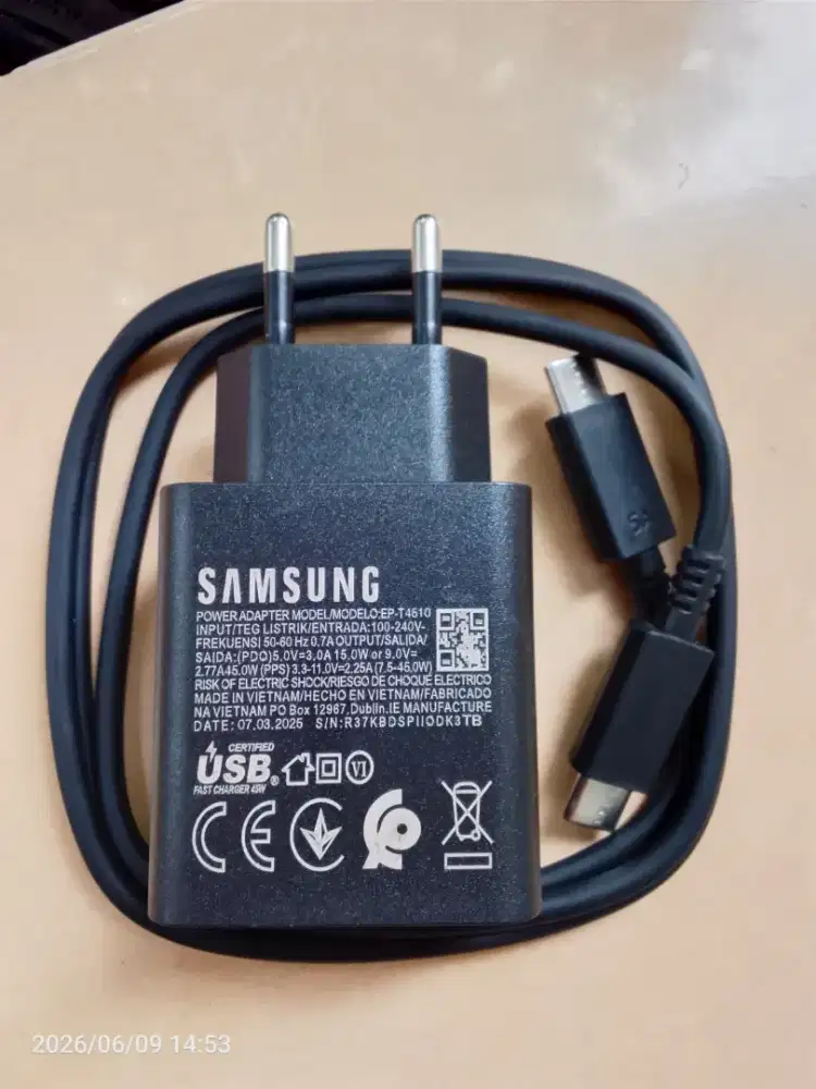Charger samsung original 45w