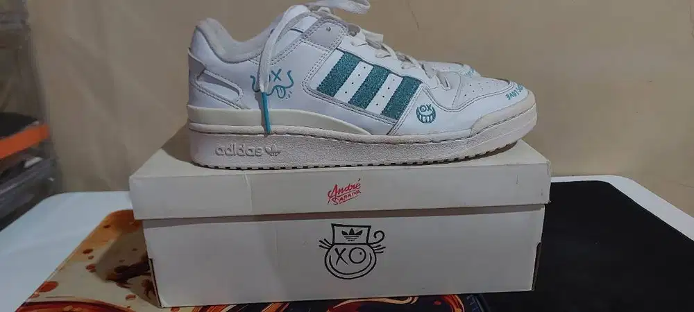 adidas Forum Low Classic X Andre Saraiva Putih Biru