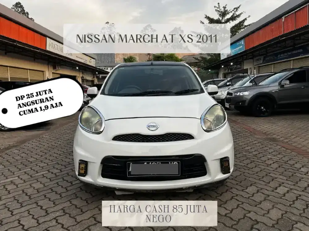 DP 25JT ANGSURAN CUMA 1,9 AJA NISSAN MARCH 2011 XS AT WHITE