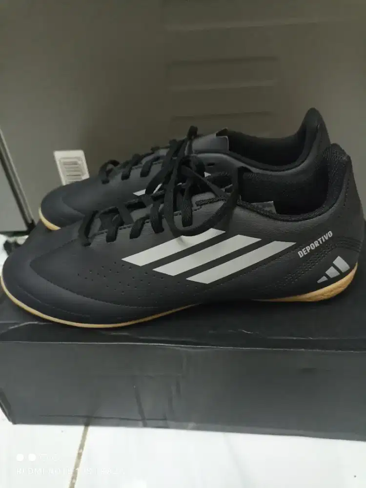 Adidas Deportivo lii indoor men's futsal shoes- core black