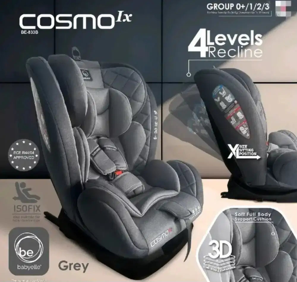 Carseat bayi merk Cosmo ISOFIX baru