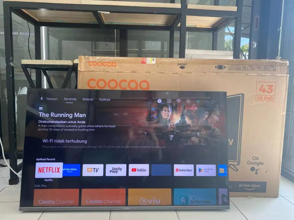 TV Android Merk Coocaa 43Inch Layar Jernih All Normal