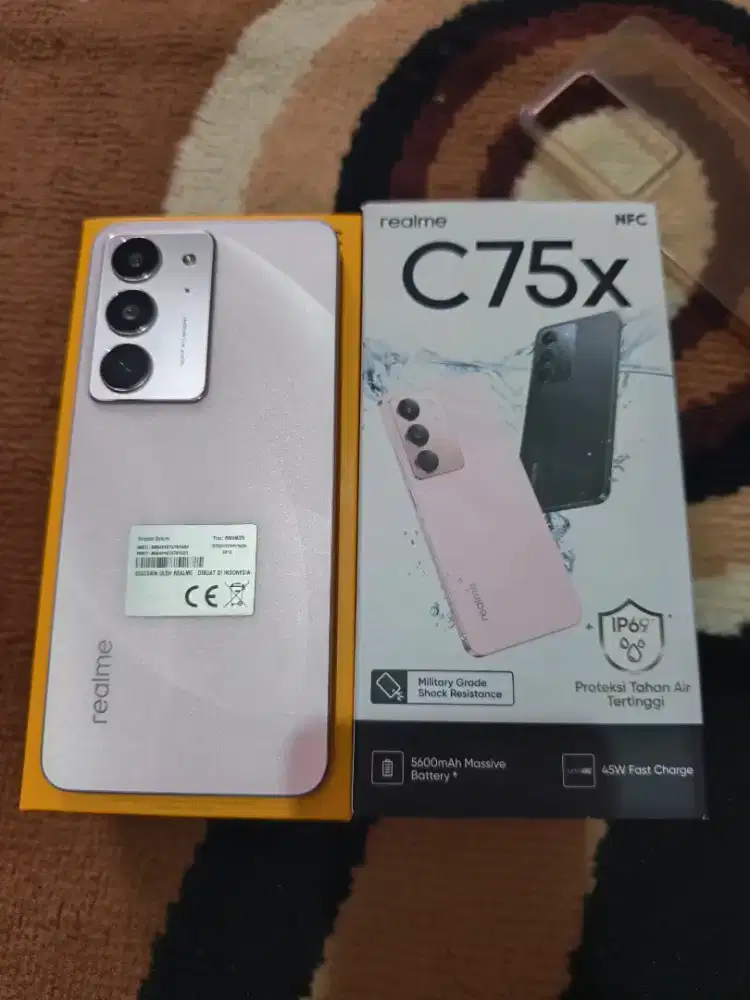 Realme c75x likenew ram 8/128 fullset mulus
