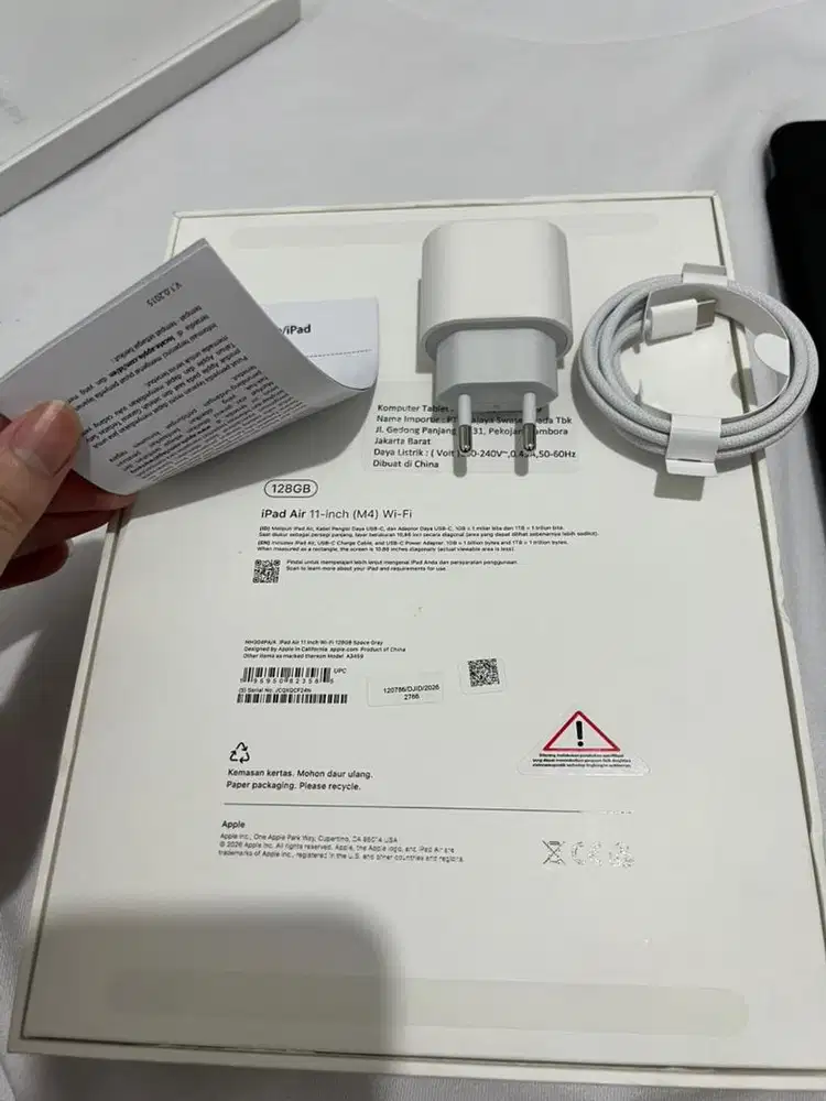 Charger dan kabel cabutan ipad air m4 ibox new