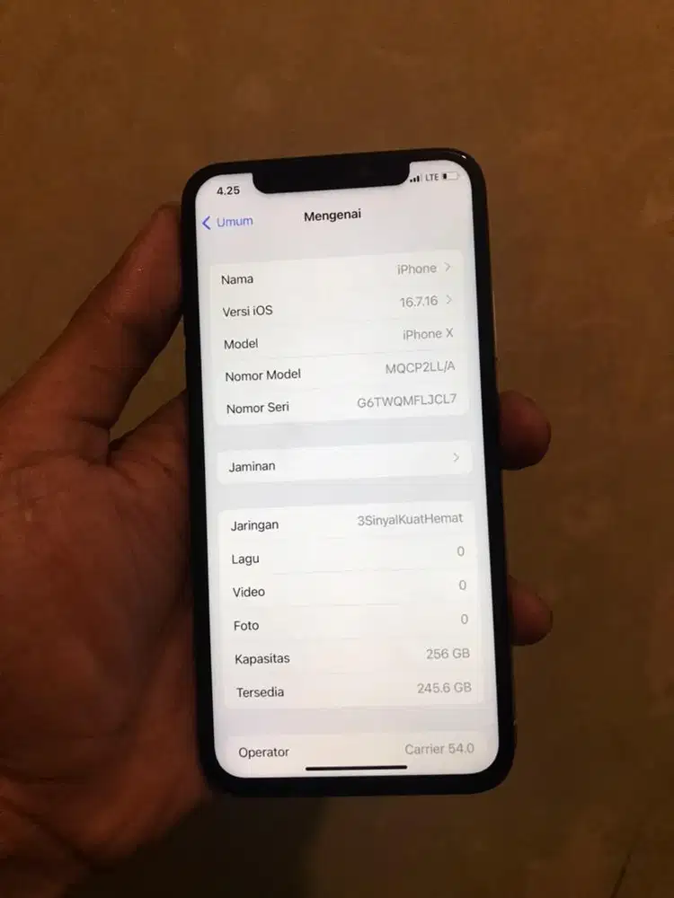 Iphone x 256 gb