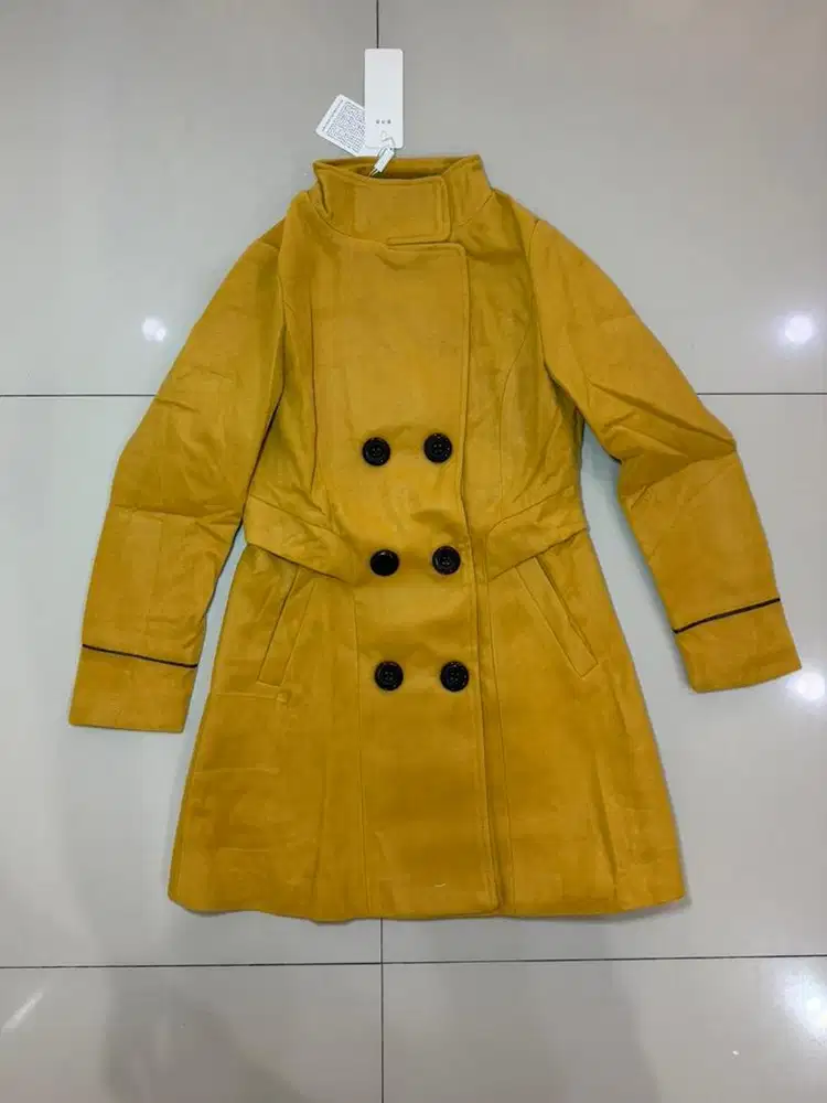 Jaket Outer Musim Dingin Wool Premium Mustart