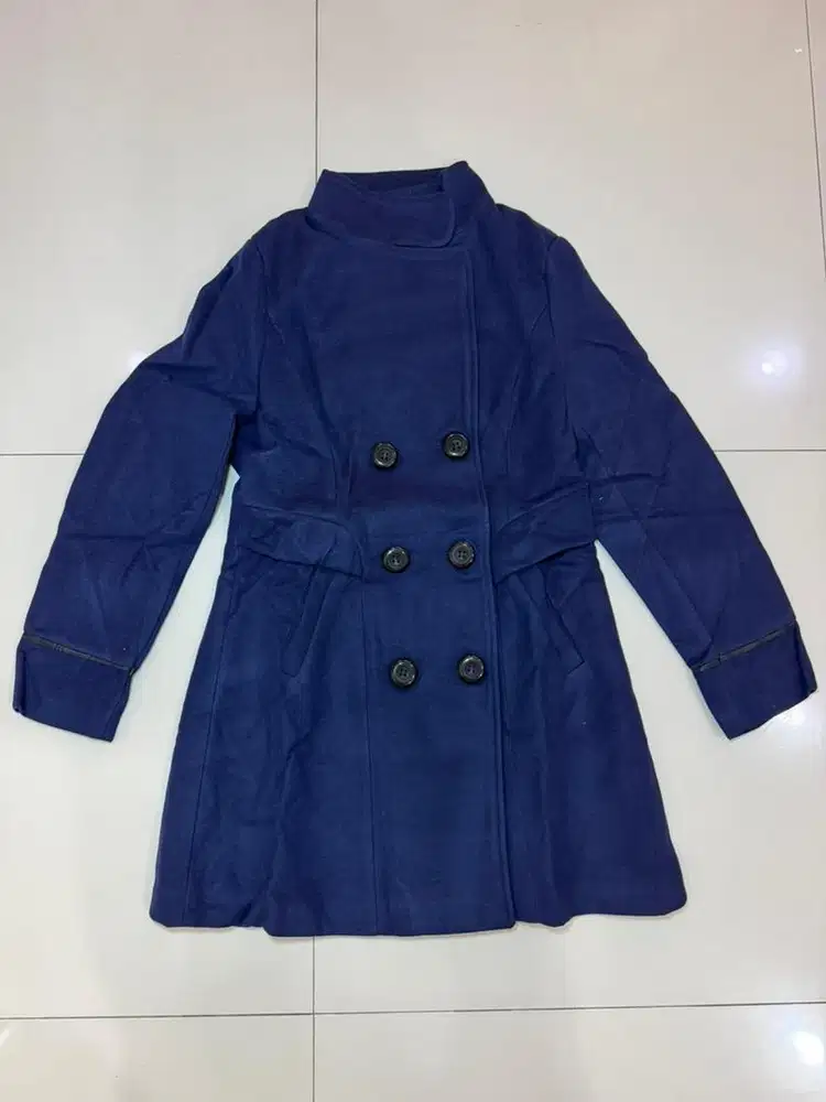 Jaket Musim Dingin Wool Premium Navy