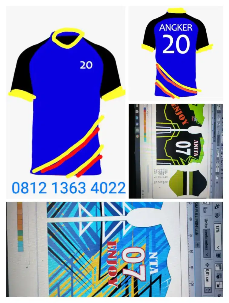 Kaos fullprint murah