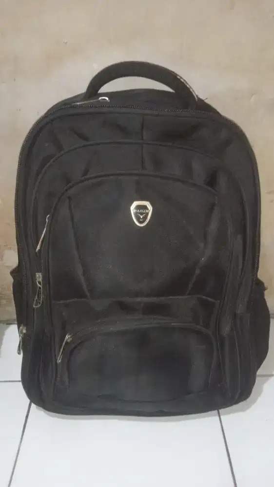 Tas Ransel Pologem Hitam + Kunci Kombinasi