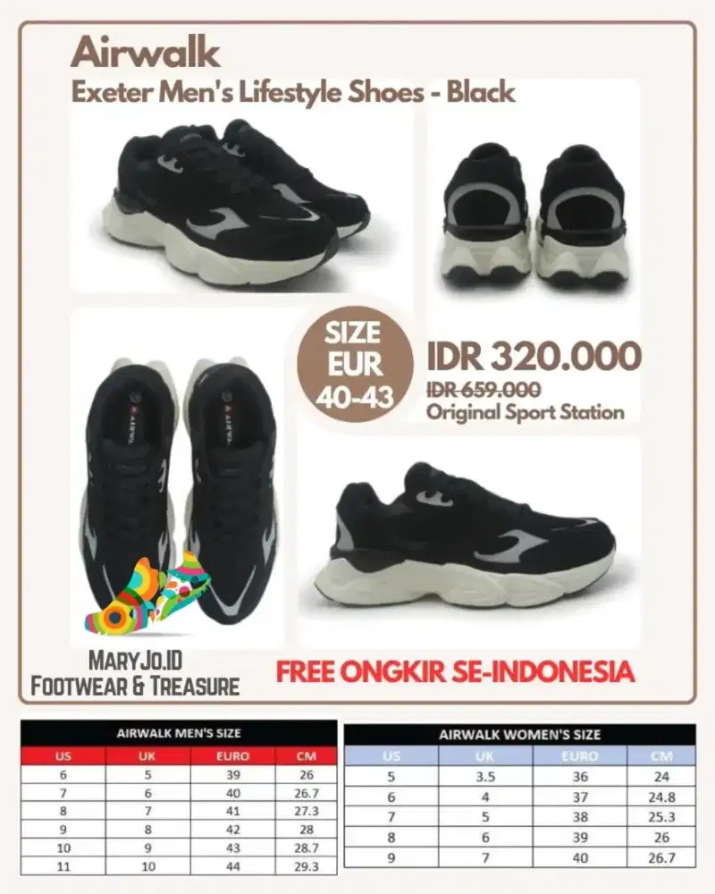 Airwalk Men's Lifestyle Shoes - Black : 40, 41, 42, 43