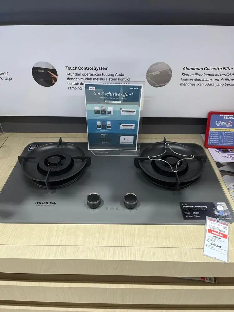 Modena Built In Hob BH 8725 HAGY Grey + Free Cctv Outdoor Modena