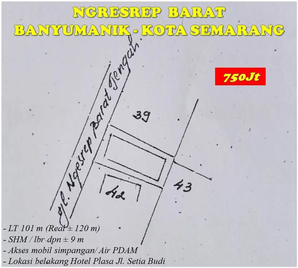 Tanah Kosan Undip Tembalang Semarang